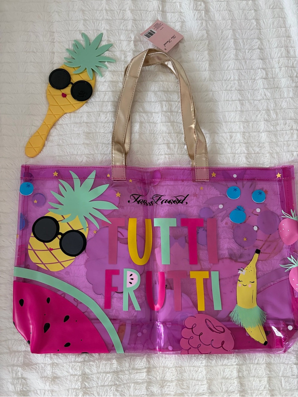 Too Faced Tutti Frutti Clear Tote Bag